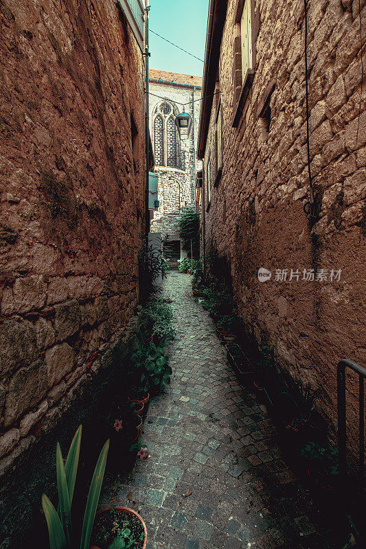 蒙弗兰quin alley，多尔多涅，法国